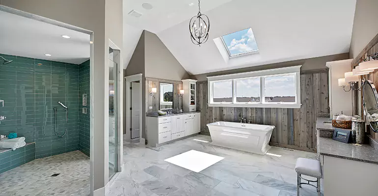 Guest Bathroom Flooring Remodel in Cherokee